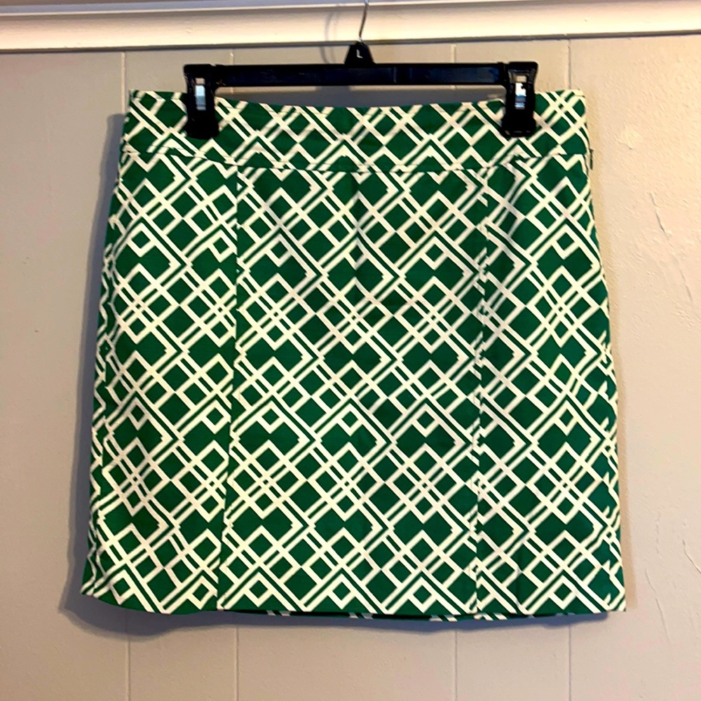 Green & white skirt